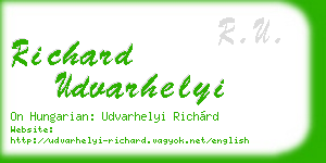 richard udvarhelyi business card